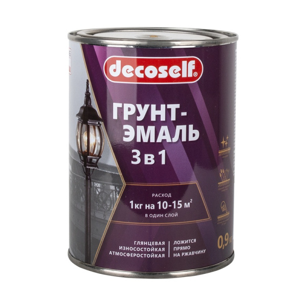 Грунт-эмаль быстросохнущая черная 1,9кг ПУФАС