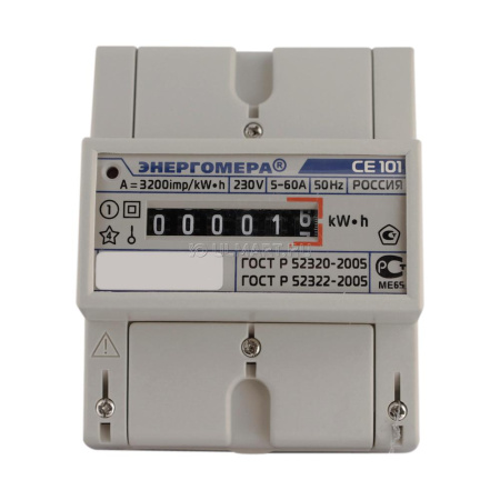 Счетчик электр СЕ101 R5.1 145М6 5-60А 220V мех.табло1тар/DIN