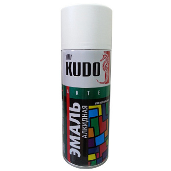 Kudo 1001 Эмаль аэрозоль универсальная белая глянцевая (ф.-520 мл)