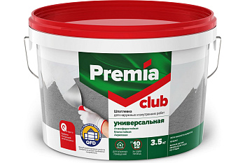 Шпатлевка Premia Clab латексная для внутренних работ 3,5кг ЯК