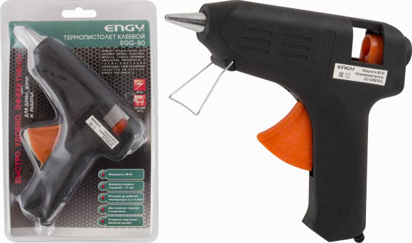 Пистолет клеевой Engy EGG-80, с подставкой, 80 Вт/d357118
