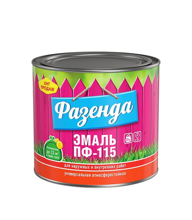 Эмаль Фазенда Текс ПФ-115 чёрная (1,9 кг)