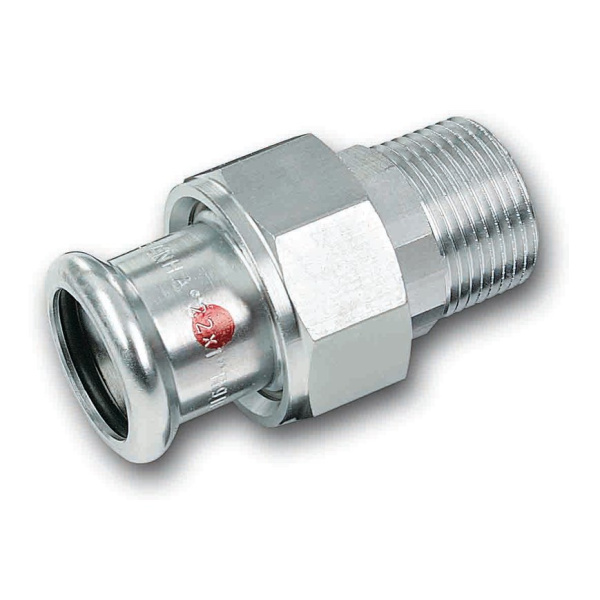 Сгон ВПр-НР с плоским уплотнением  22х3/4", SANHA Therm/124333G2234