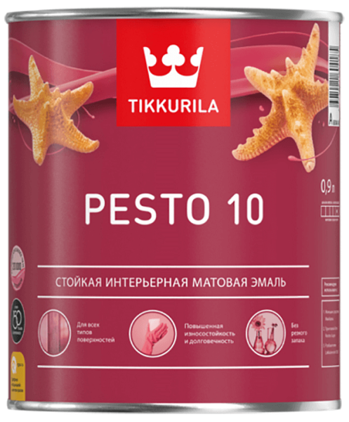 ТИККУРИЛА эмаль ПЕСТО 10 A матовая 0,9 л