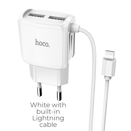 СЗУ HOCO C59A+Micro  USB белый