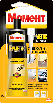 Герметик "Момент" силиконовый универсальный бесцветный  85 мл