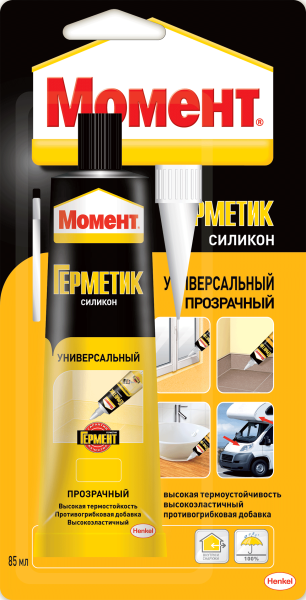 Герметик "Момент" силиконовый универсальный бесцветный  85 мл