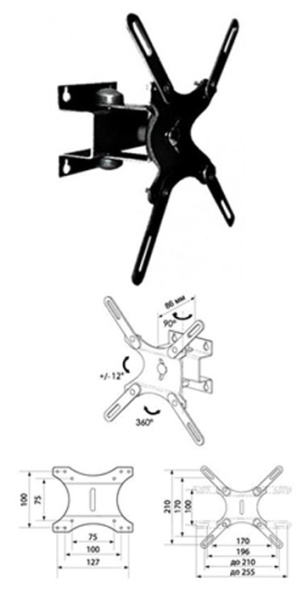 Кронштейн TRONE LPS 40-11 (15-26) 25кг. регулируемый