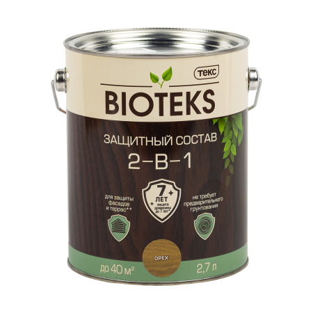 Состав защитный 2 в 1 бесцветный BIOTEKS 2,7л