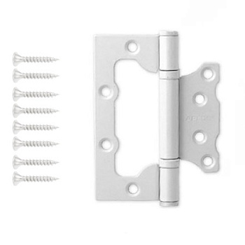Петля APECS бабочка 100*75*2.5-B2-Steel-W белая, универсальная