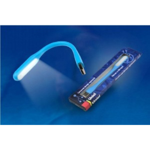 UNIEL TLD-541 BLUE Светильник USBсветодиодный 6W(260LM) Резина/пластик