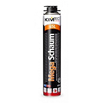 Пена монтажная пистолетная  KIM TEC MEGA- Schaum 65л  880мл всесезонная