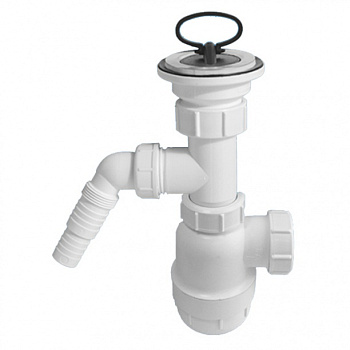 McALPINE Сифон 1 1/2"-40  с отводом для слива бытовой техники /MRSK3