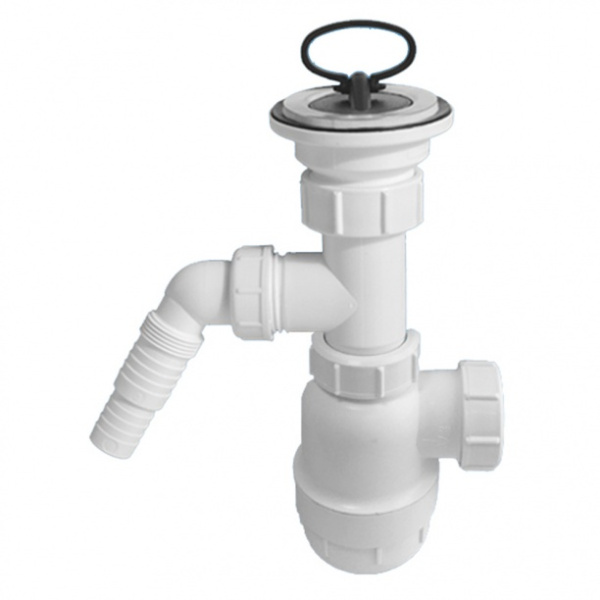 McALPINE Сифон 1 1/2"-40  с отводом для слива бытовой техники /MRSK3