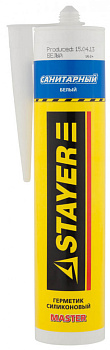 Герметик STAYER  Master 260мл санитарный белый 41215-01