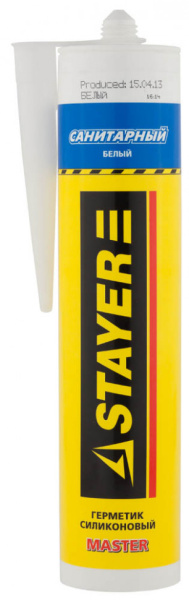 Герметик STAYER  Master 260мл санитарный белый 41215-01