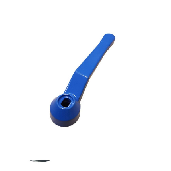 Ручка длинная усиленная, для крана, 1/2"-3/4", прорезиненная  синяя/ИС.131181