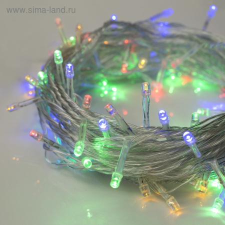 Гирлянда нить светлая 10м Led -100-220V 8 режимов мульти 3556779
