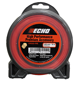 Леска для трим. ECHO 2,0мм 15м (крест)