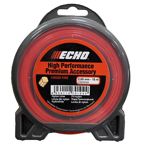 Леска для трим. ECHO 2,0мм 15м (крест)