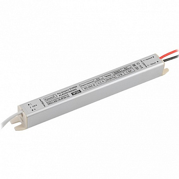 Трансформатор для LED ленты узкие 18Вт 12V IP20/170*18*18