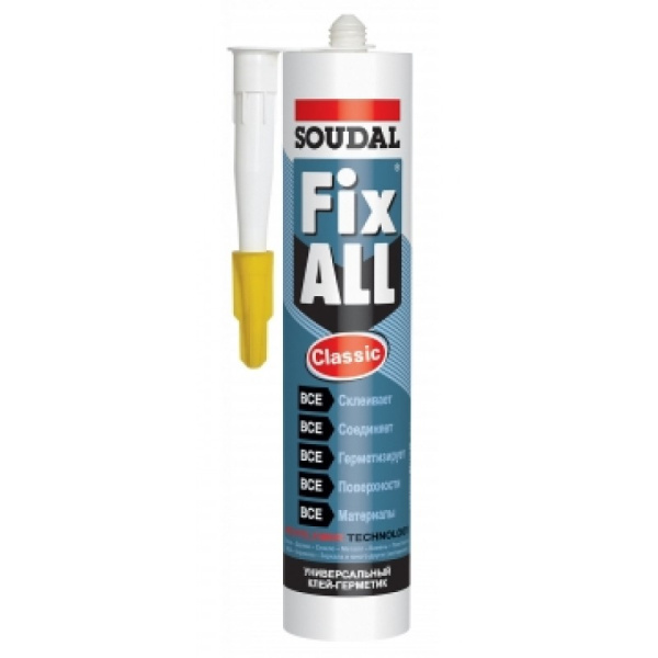 Клей - герметик SOUDAL Fix All Classic универсальный  белый 290 мл ( 117383)