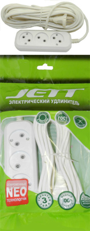 Удлинитель 3*7 м б/з /10А/2х0,75/General/Universal