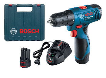 Дрель аккумуляторная BOSCH GSR 120-LI (12 В, БЗП.10мм, 2 скор, 30нм, 0,95кг, 2ак.)