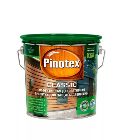 Пропитка декоротивно-защитная бесцветная 2,7л Classic Pinotex