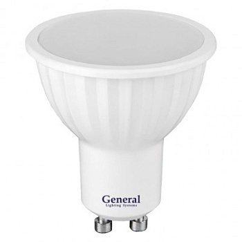 Лампа LED GU10 7W/220В/4500K/белый цвет/Generаl