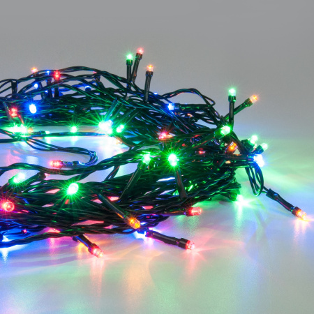 Гирлянда  160LED/RGB/  12мертов/ черный шнур/с контроллером