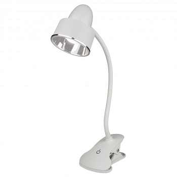 Светильник LED TLD-557 белый сенсорный выключатель 5W, прищепка 5500K