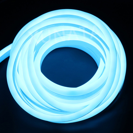 Лента гибкий неон 2835 120LED/220V/9,6Вт 1м/ледяной синий/ IP67