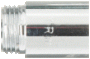 Удлинитель блестящий хром 1/2  В-Н  50 мм  V&G VG-210107 