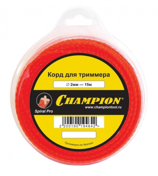Леска для трим. CHAMPION 2,0мм*15м (витой)