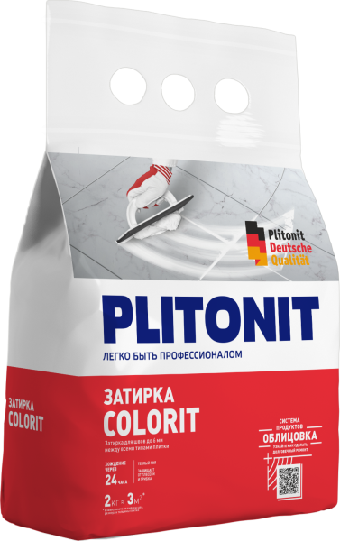 Затирка Плитонит COLORIT белая 2кг
