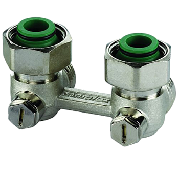 Узел MEIBES нижнего подключения 3/4" ВР*3/4" НР-евроконус, угловой