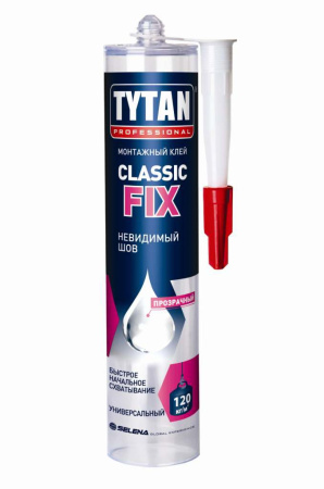 Клей TYTAN монтажный каучуковый CLASSIC FIX  бесцветный 310 мл