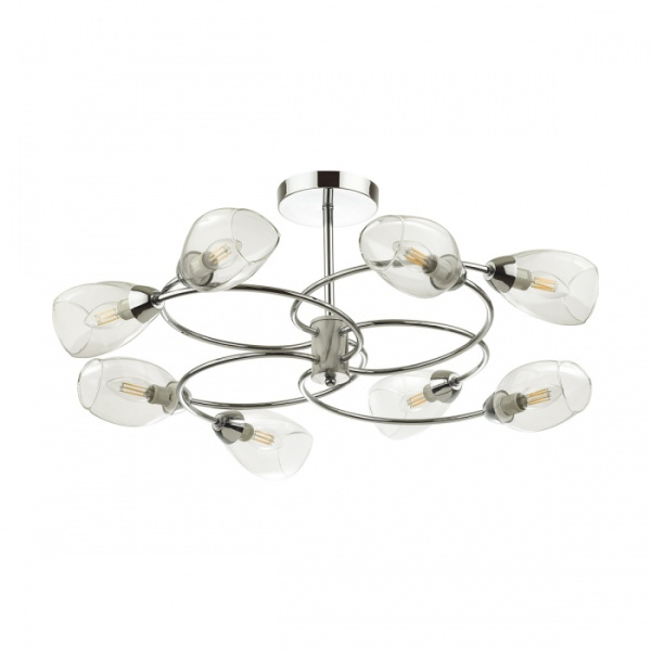 Люстра потолочная E14 8*40W 220V, хром 