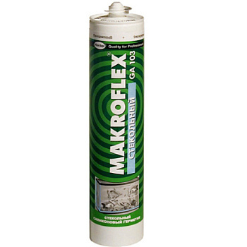 Герметик MACROFLEX GA 103 силиконовый стекольный ,  прозрачный 300 мл