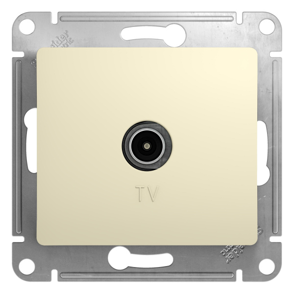 Розетка TV проходная 4DB GLOSSA бежевая GSL000292