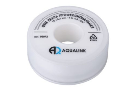 Лента Фум    19 мм*15 м*0,2мм  Aqualink