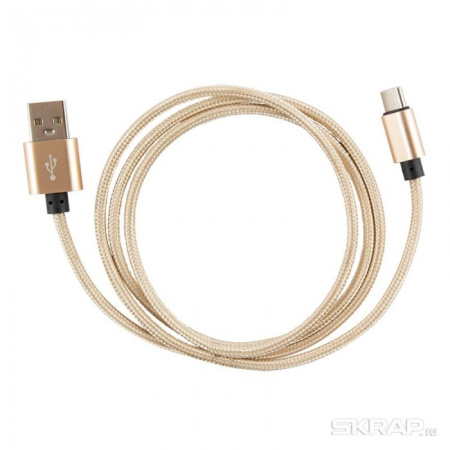 Кабель USB/Tipe-C  Energy ET-01  цвет серебро  1м d006372