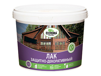 Лак защитно-декоративный Ecoterra/Аквест бесцветный 0,9кг