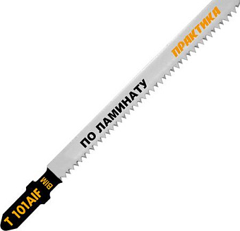 Пилки для лобзика по ламинату ПРАКТИКА тип T101AIF 100 х 75 мм, чистый рез, BIM/034-601