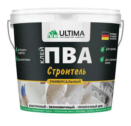 Клей ПВА Строитель ULTIMA 0.9кг