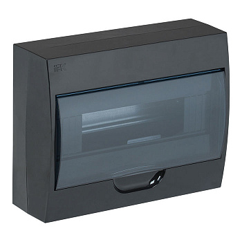 Щит пластиковыйЩРН-П  12 автоматов наружный/черный IP41/IEK/SQ0901-0904