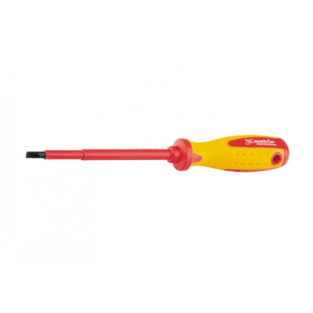 Отвертка Insulated, SL8 x 150 мм, CrMo, до 1000В, двухкомпонентная рукоятка Matrix Professiona*