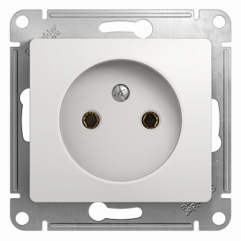 Розетка без заземления GLOSSA белая GSL000141