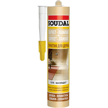 Герметик SOUDAL паркетный акриловый., бук 300 мл/111257